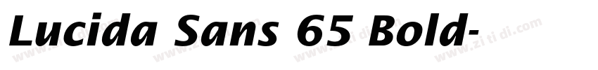 Lucida Sans 65 Bold字体转换